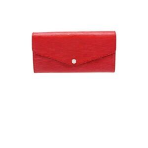 LOUIS VUITTON Epi Leather Sarah Red Wallet